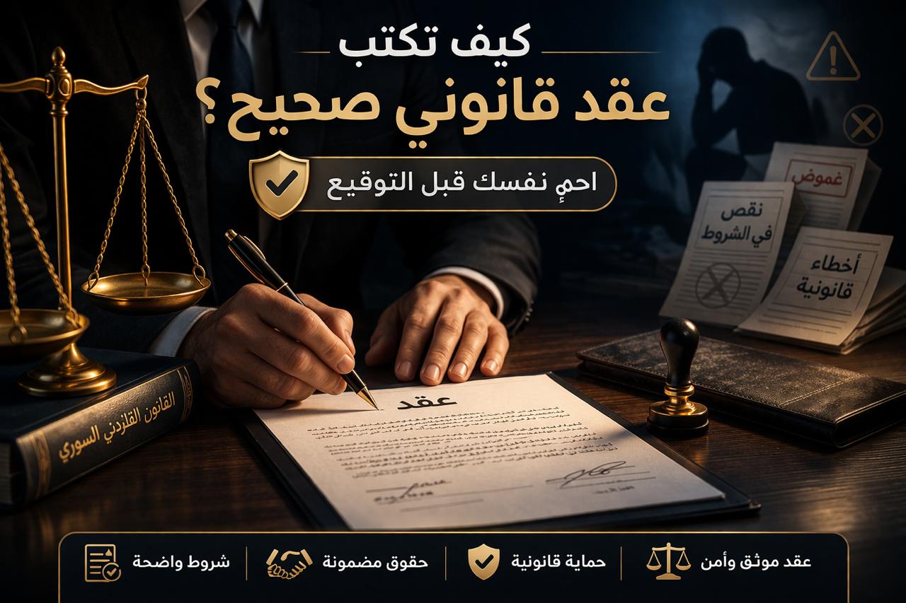 كيف تكتب عقد قانوني صحيح يحميك